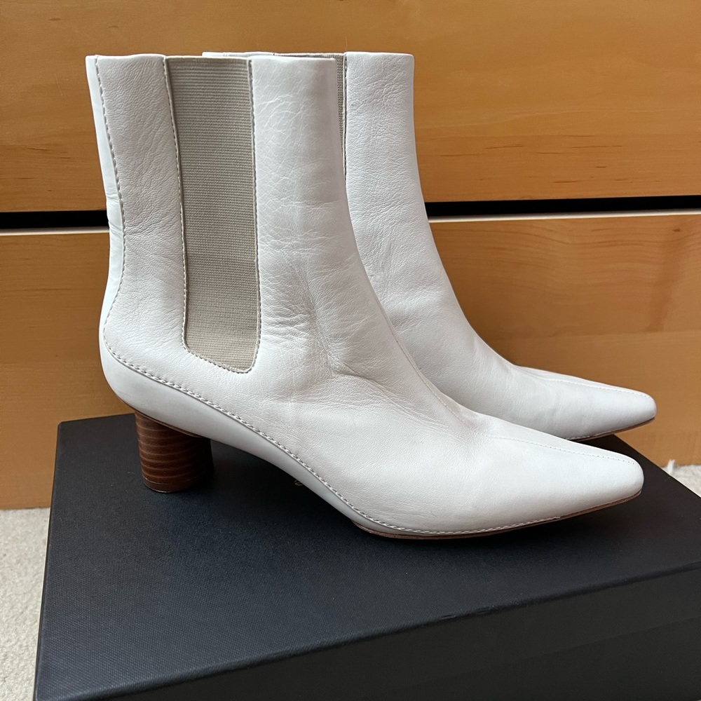 Rag & bone cream heeled Chelsea boots